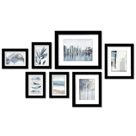 Blue Cityscape by PI Creative 7 Piece Framed Gallery Wall Art Set