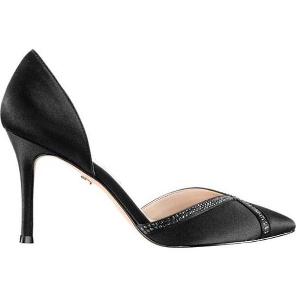 Shop Nina Women S Diora D Orsay Pump Black Satin On Sale