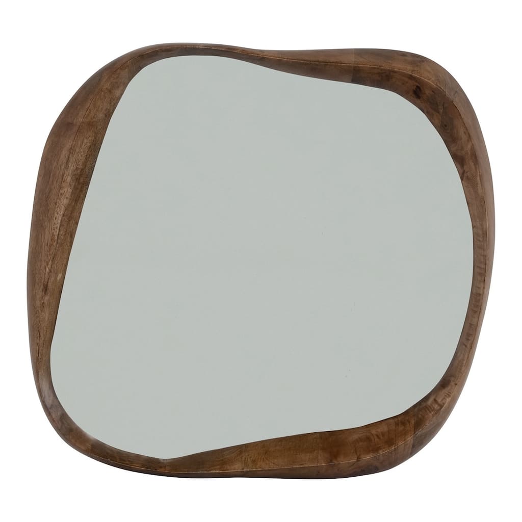 Golden Oak Finishes Mango Wood Framed Shizu Wall Mirror - 17"