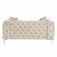 preview thumbnail 23 of 32, Morden Fort Modern Contemporary Love Seat with Deep Button Tufting Dutch Velvet, Solid Wood Frame and Iron Legs