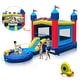 preview thumbnail 1 of 5, Vinyl Inflatable Bounce House with Water Guns,Slides, Basketball Hoop and 1100-Watt Blower - 22.5x12x25.5ft 22.5x12x25.5ft