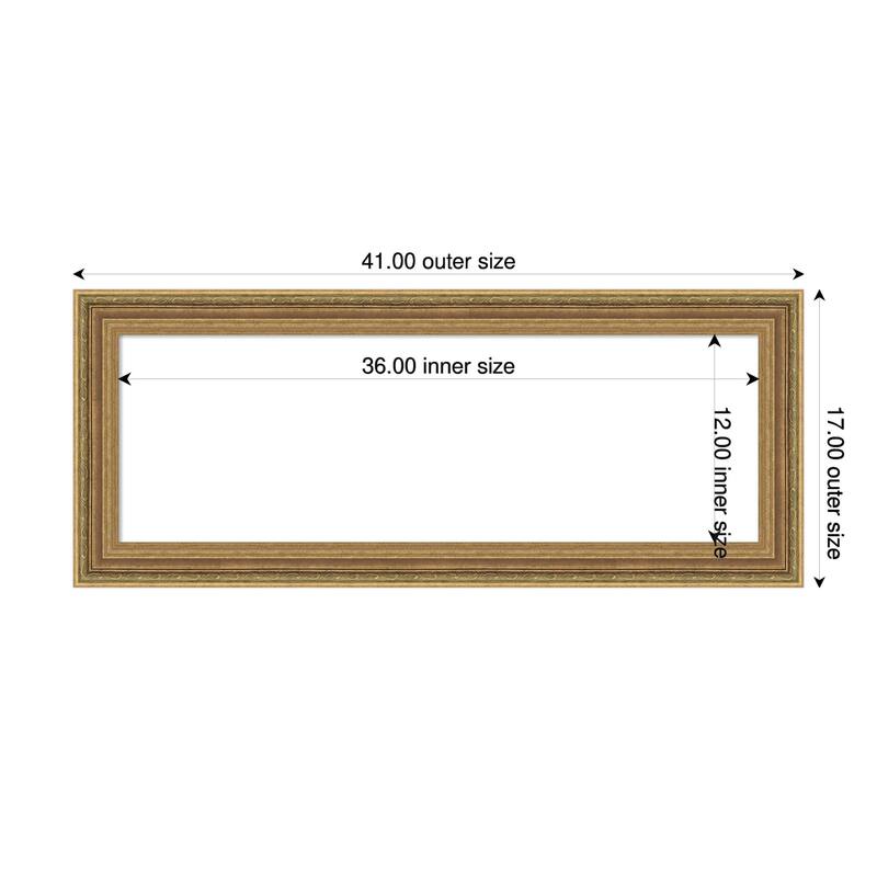 Elliot Gold Framed Dry Erase Magnetic Board - 41 x 17 in