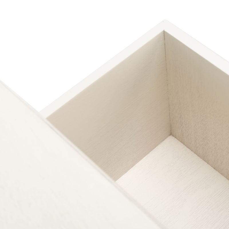 SAFAVIEH Carolyne Distressed White 2 Door 3-Drawer Sideboard. - 45" W x 11" D x 30" H - 45Wx11Dx30H