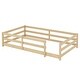 preview thumbnail 31 of 34, Floor Bed with Fence,Wood Kids Bed,Twin Size