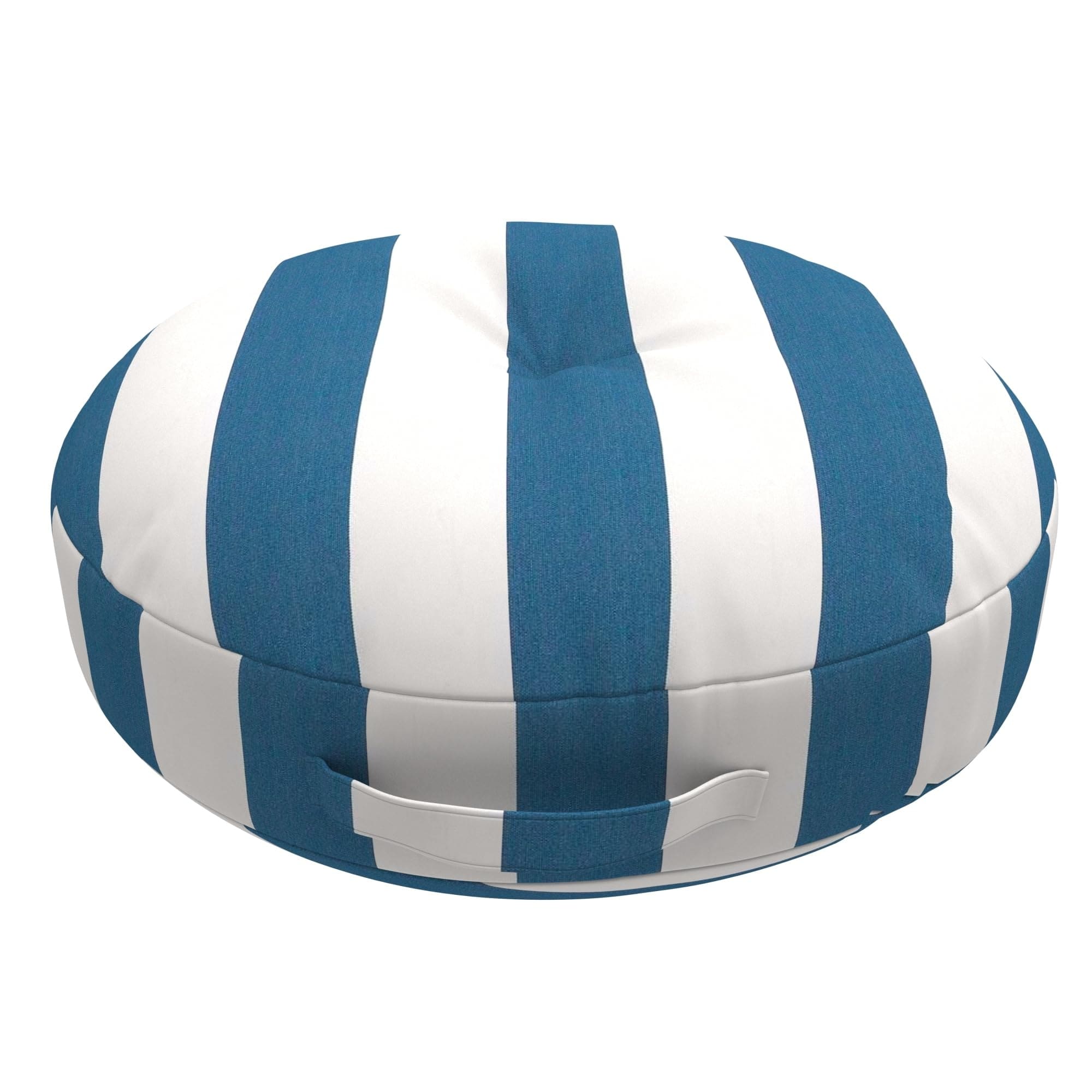 Covers&All Sunbrella Round Seat Cushion with Handle, Plush Outdoor Pillows and Chair Cushions for Home or Patio