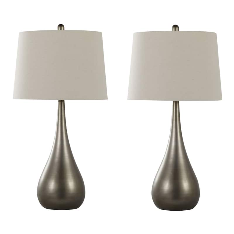 Silver Orchid Stone 29" Table Lamp with Empire Shade (Set of 2)