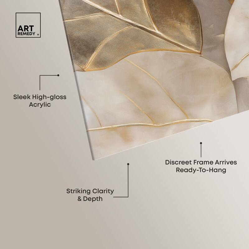 Golden Cascades Acrylic by Art Remedy, Ready to Hang