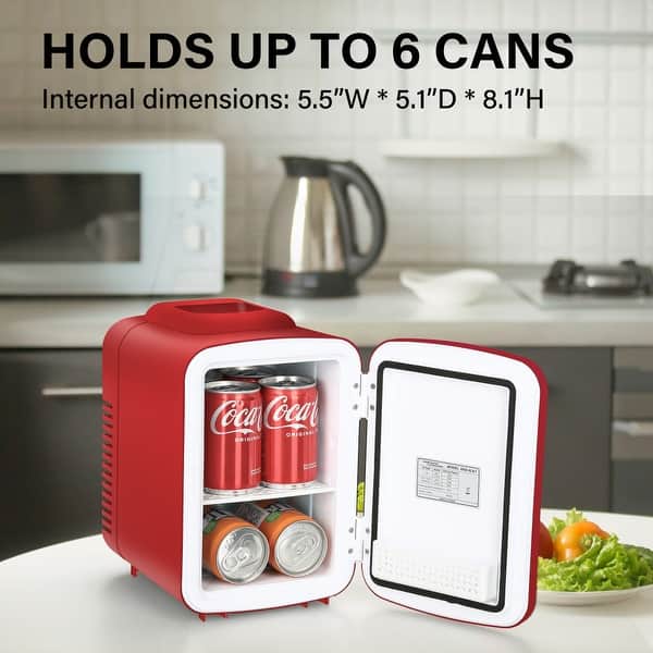 4L Red Mini Fridge Portable Cooler Warmer FreonFree Storage On Sale
