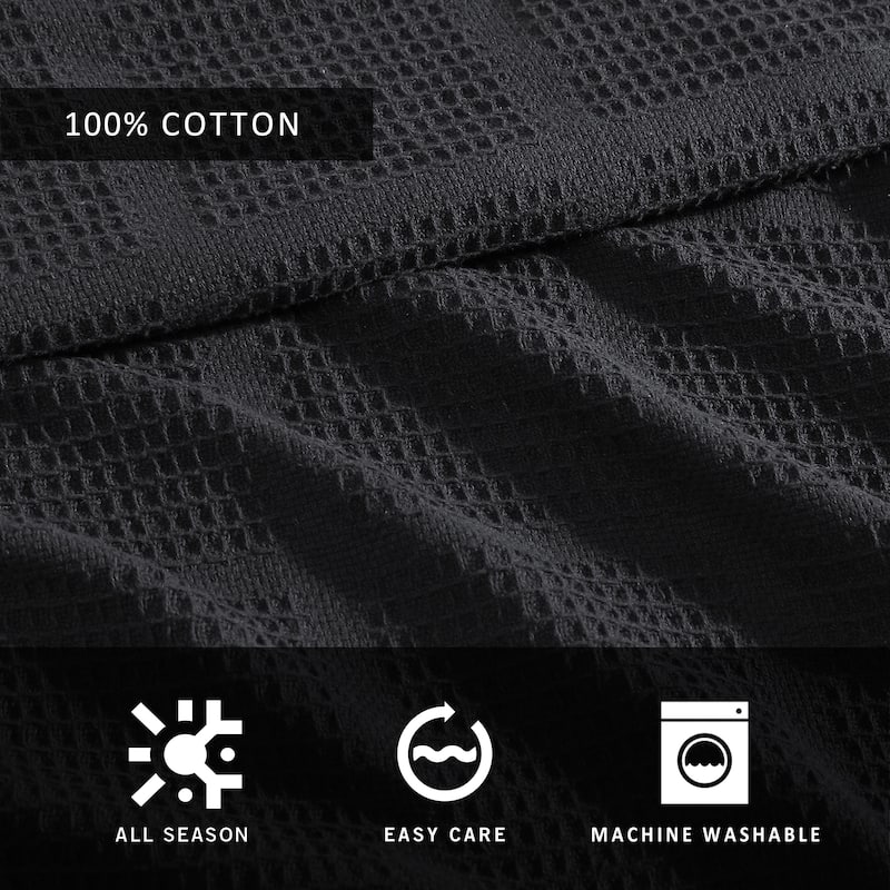 Kenneth Cole New York Waffle Grid Blanket