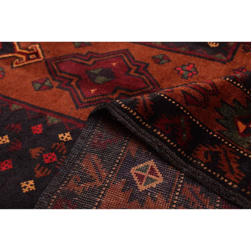 ECARPETGALLERY Hand-knotted Teimani Brown, Burnt Orange Wool Rug - 3'11 x 7'8