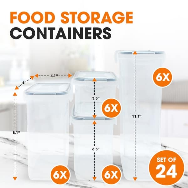 Cheer Collection Set of 24 Airtight Food Storage Containers