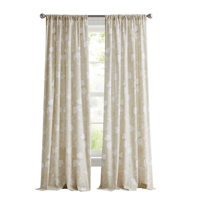 DKNY Dandelion Floral Window Curtain Panel Pair