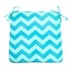 preview thumbnail 31 of 40, Decor Therapy Outdoor Patio Seat Cushion Chevron Blue