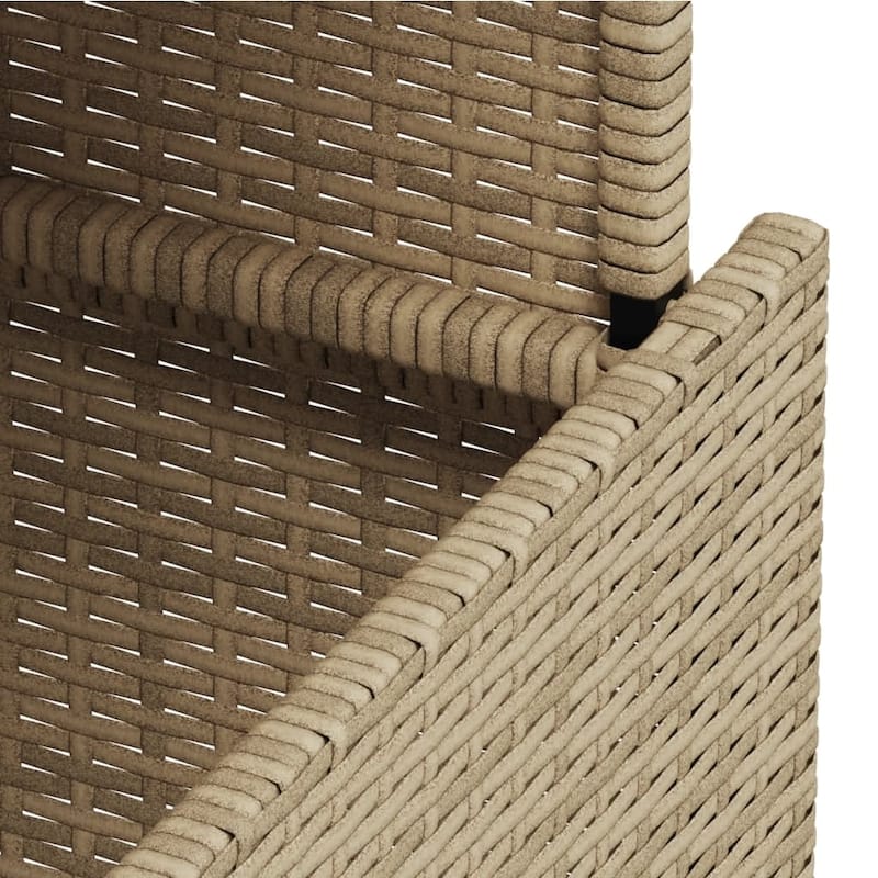 vidaXL Patio Table Rectangular Backyard Garden Poly Rattan and Acacia Wood - 39.4 x 21.7 x 28.7 in