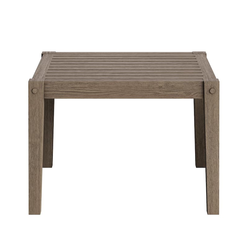 Northlake 3-Piece Outdoor Patio Teak Wood Furniture Set with Armchair and Side Table