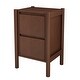 preview thumbnail 6 of 7, Solid Wood Bedside Table, 2 Drawer Mid Century Modern Nightstand with Storage for Bedroom, Living Room, Walnut