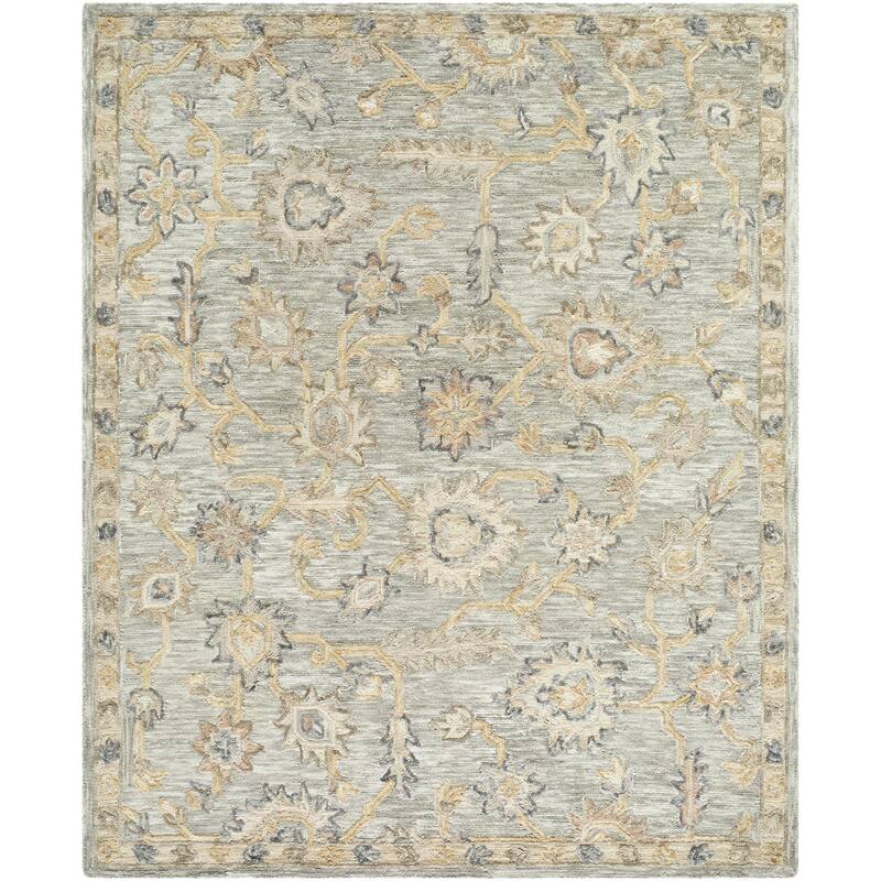 Livabliss Arnold Traditional Area Rug - Gray/Mustard - 8' x 10'