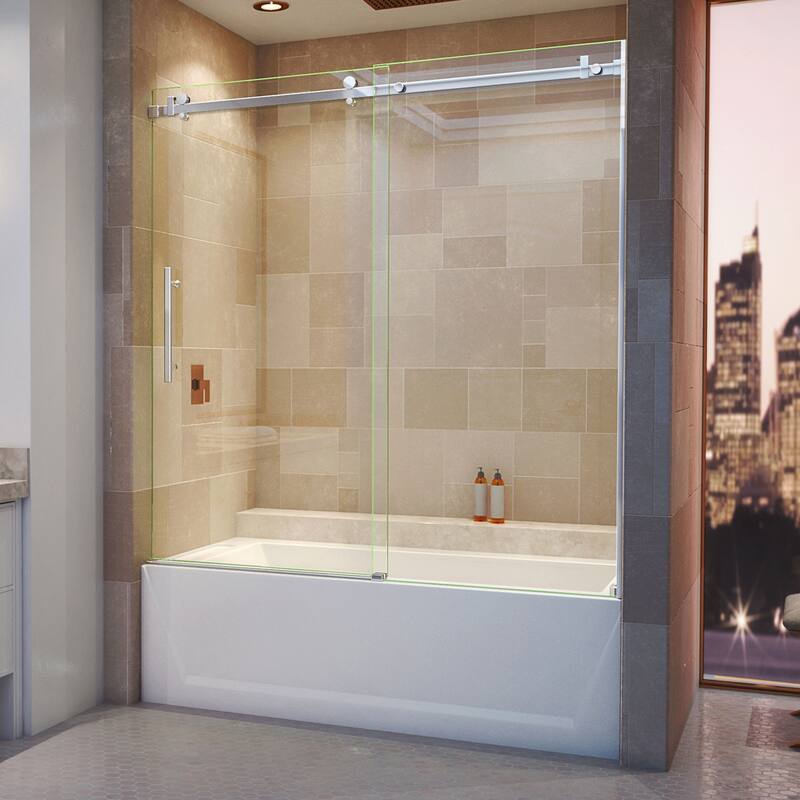 DreamLine Enigma Air 56-60 in. W x 62 in. H Frameless Sliding Tub Door - 56" - 60" W