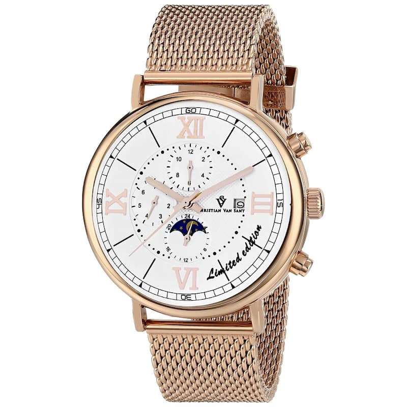 Christian Van Sant Men's Somptueuse LTD White Dial Watch - CV1153 - 6 (36)