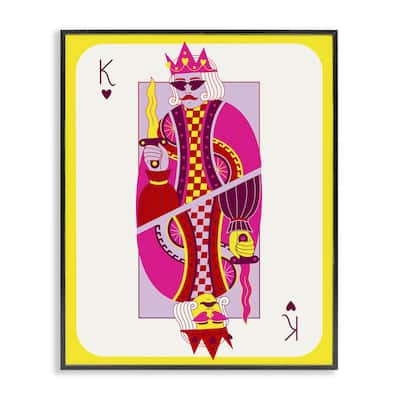 Stupell Bright Trendy King Card Framed Giclee Art Design By Grace Popp