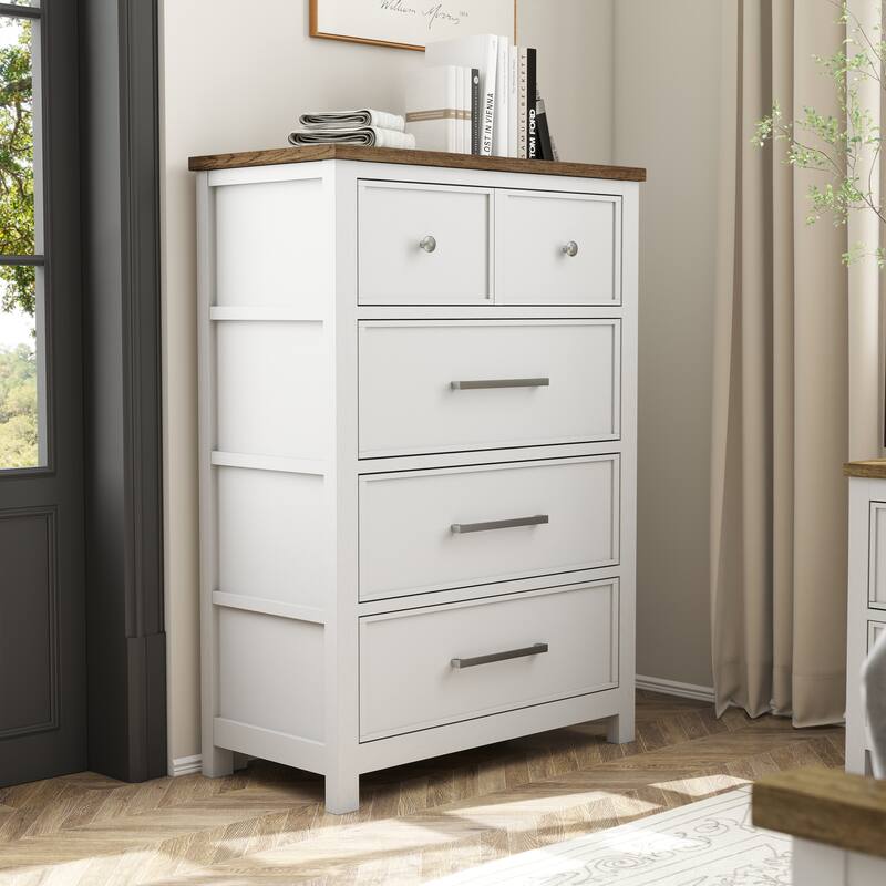 Furniture of America Althea Modern Farmhouse 6-Piece Wood Kids Panel Bedroom Set