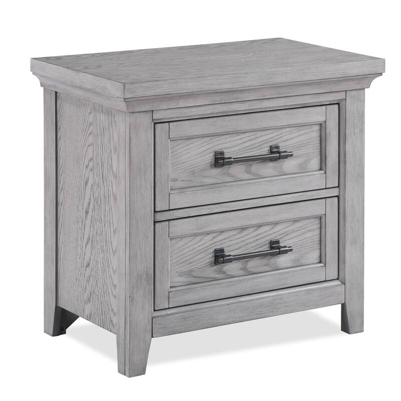 1pc Two Drawers Nightstand Wooden