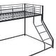 preview thumbnail 8 of 10, Twin XL Over Queen Metal Bunk Bed, Black