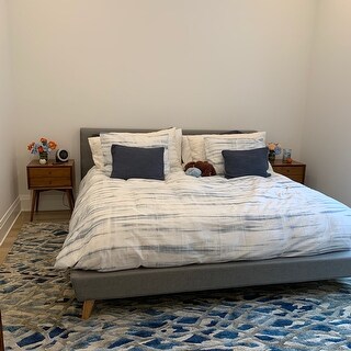 Vera Wang Marble Shibori Blue Duvet 