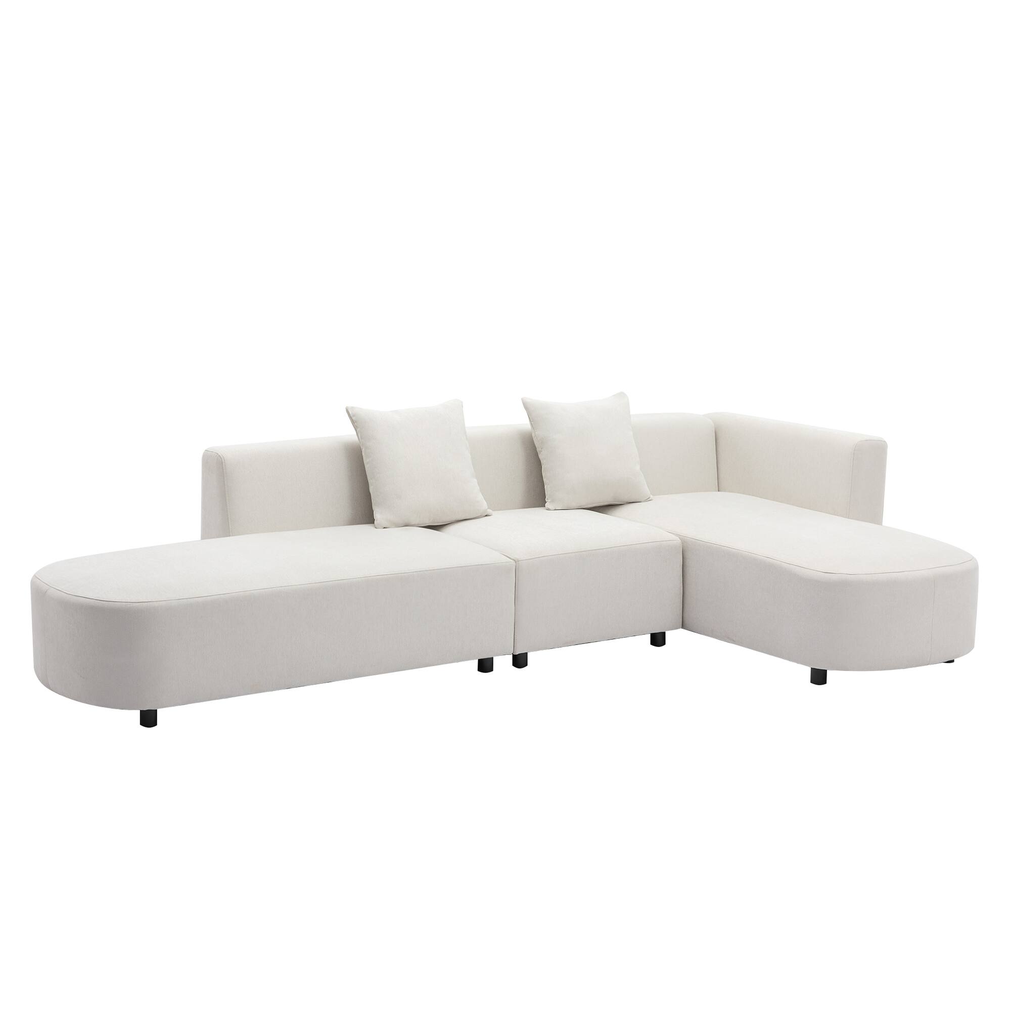 Luxury L Shaped Sectional Sofa, Modern Velvet Upholstery 4 Seat Sofa