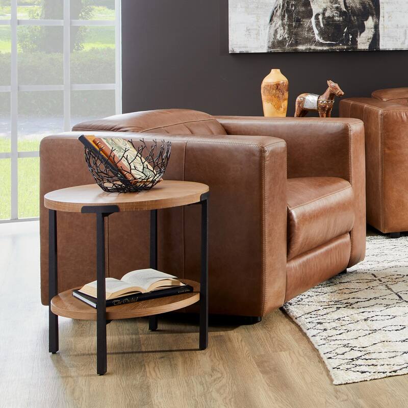 Austin Zero Gravity Top-Grain Leather Power Recliner with Power Headrest by Flexsteel - Chestnut