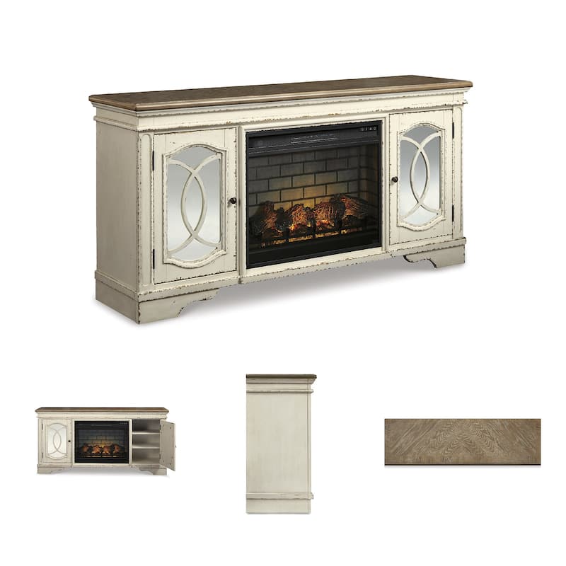 Realyn 74" TV Stand with Electric Fireplace