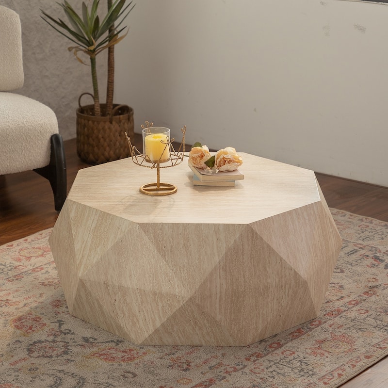 Modern Farmhouse Drum Coffee Table - 8' x 10'