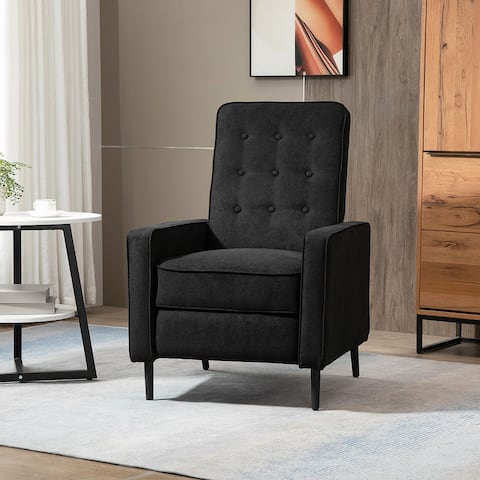 HOMCOM Manual Recliner, Fabric Tufted Club Chair, Home Theater Seating Reclining Sofa for Living Room