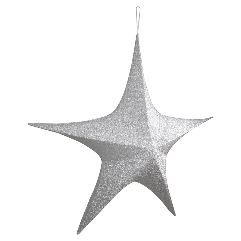 51" Tinsel Foldable Christmas Star Outdoor Decoration