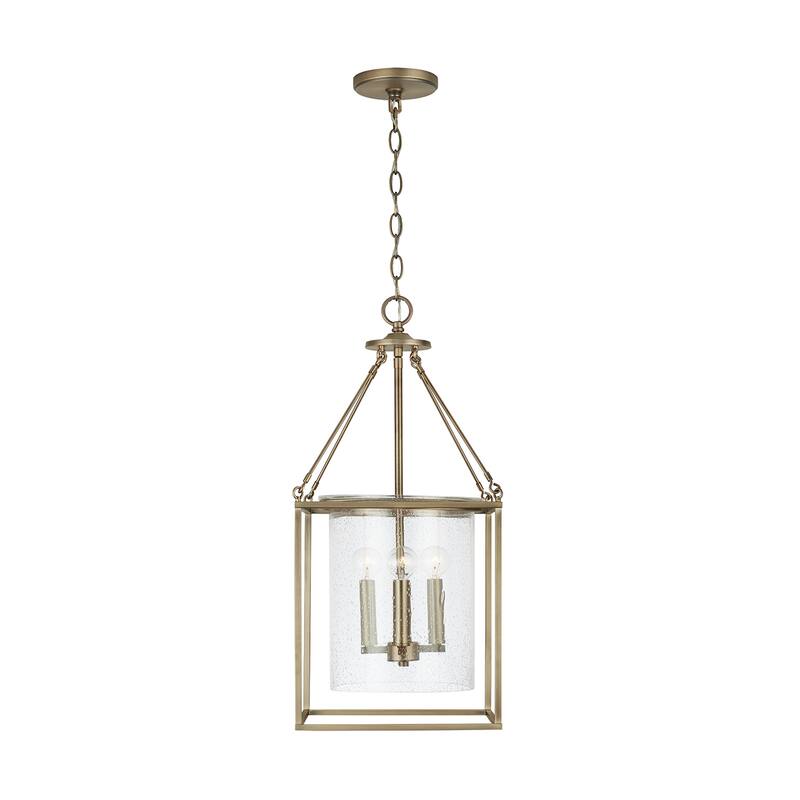 Cooper 4-light Hanging Pendant w/ Clear Seeded Glass