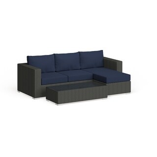 Sojourn 3-piece Outdoor Patio Sunbrella Sectional Set