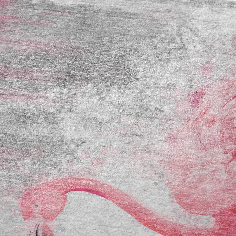 Premium Machine Washable ASB197 Flamingo Sherpa Throw Blanket