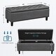 preview thumbnail 3 of 6, Yaheetech Ottoman with Storage 50-inch Entryway Bench, Dark Gray - 49"x17.3"x17.7"