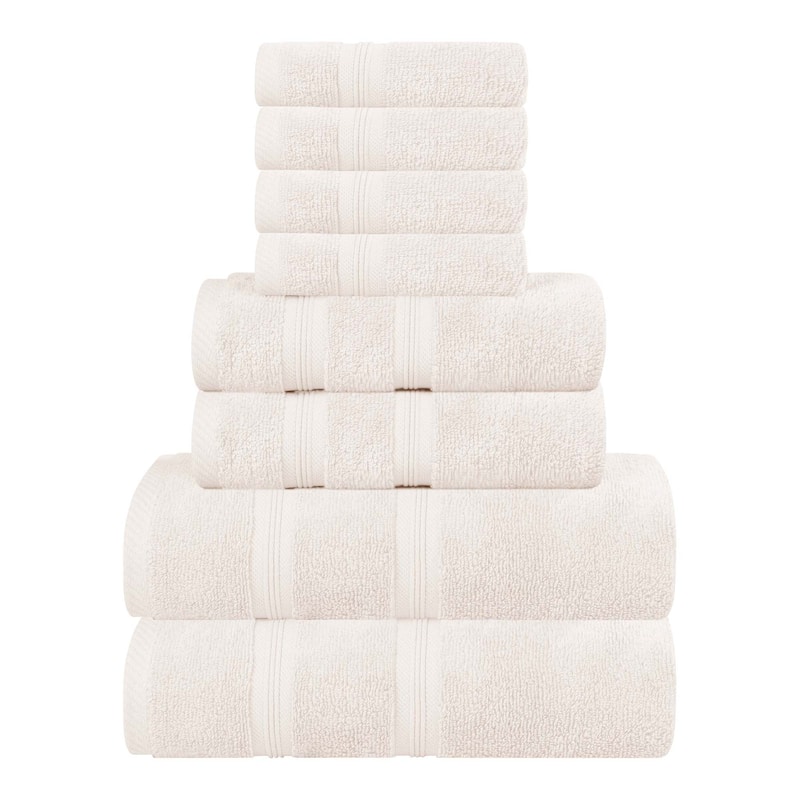 Superior Smart Dry Zero Twist Cotton 8-Piece Assorted Towel Set