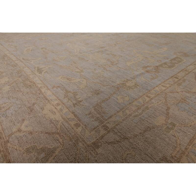 Vegetable Dye Oushak Area Rug Handmade Wool Carpet - 8'2" x 9'7"