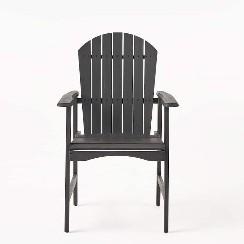 Roomfitters Outdoor Accent Wooden Dining Chairs, Set of 2, Stylish and Durable Weather-Resistant Design for Patio and Garden Use