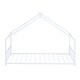 preview thumbnail 3 of 7, Twin Size Montessori Floor Bed for Kids Bedroom, Floor Bed with Slats & Roof Design, Space Saving & No Box Spring Needed, Black