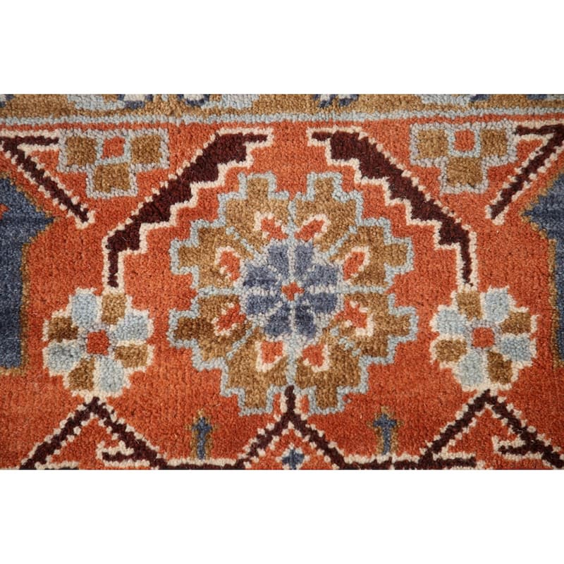 Light Blue Heriz Serapi Oriental Large Area Rug Wool Carpet - 11'3" x 17'10"