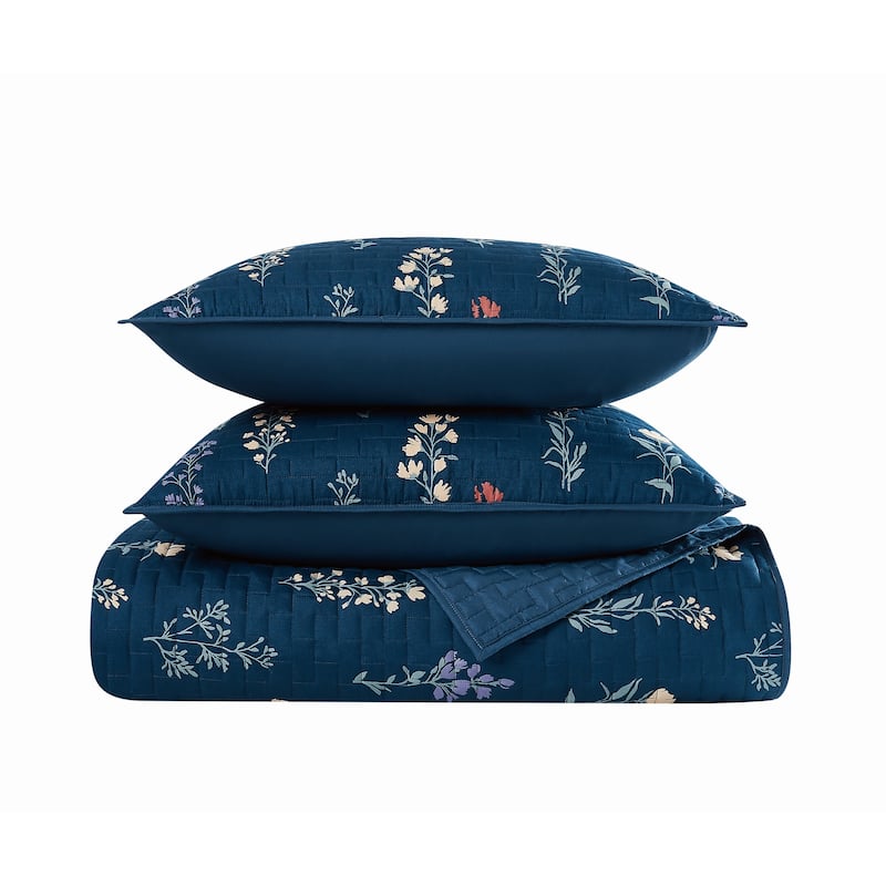 Cannon Avery Floral 3 Piece Quilt Set - Twin - Twin XL