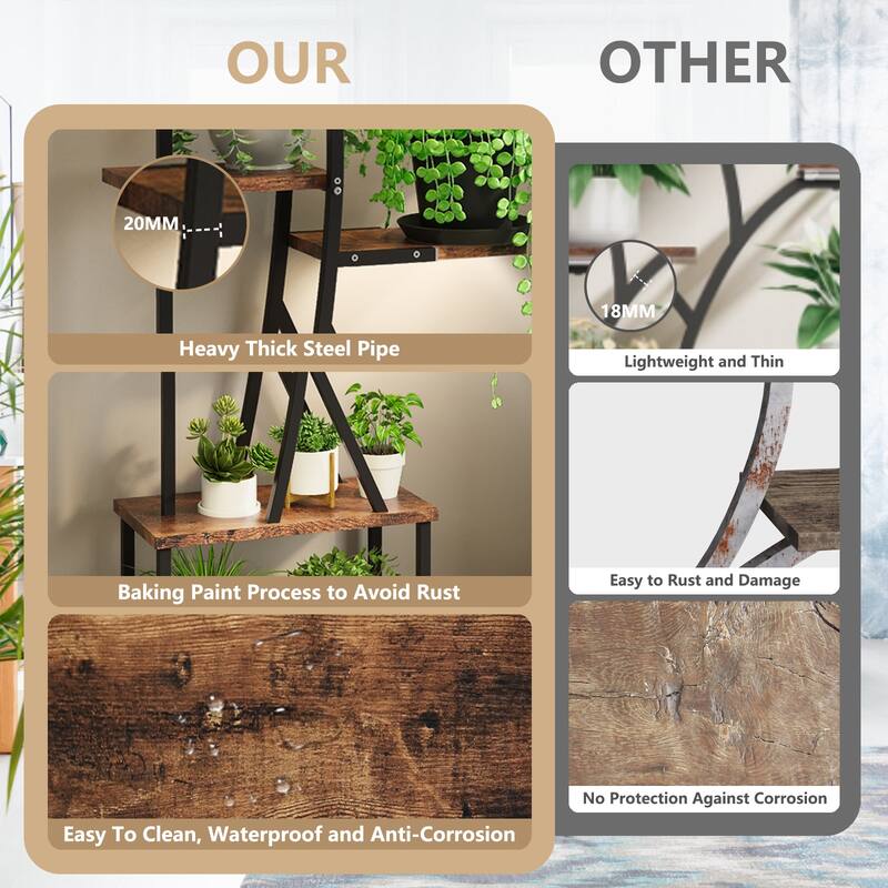 8 Tiered Plant Stand Indoor with Grow Lights,64"H Plant Shelf