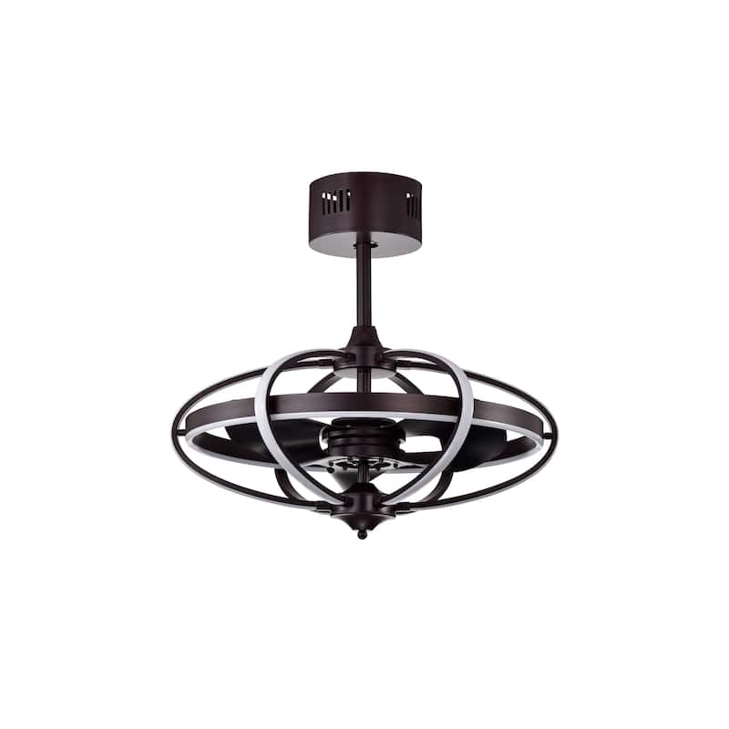 Samaire Brown 26-inch Reversible LED Ceiling Fan with Remote