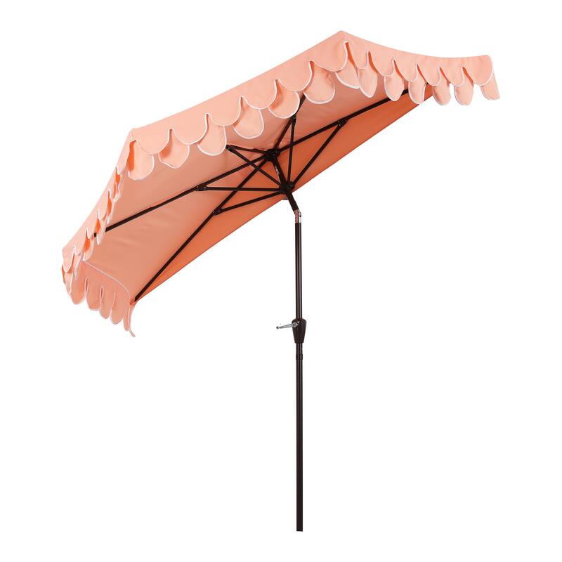9 ft Market Patio Half Umbrella with Crank, Tilt Button and UV Protection