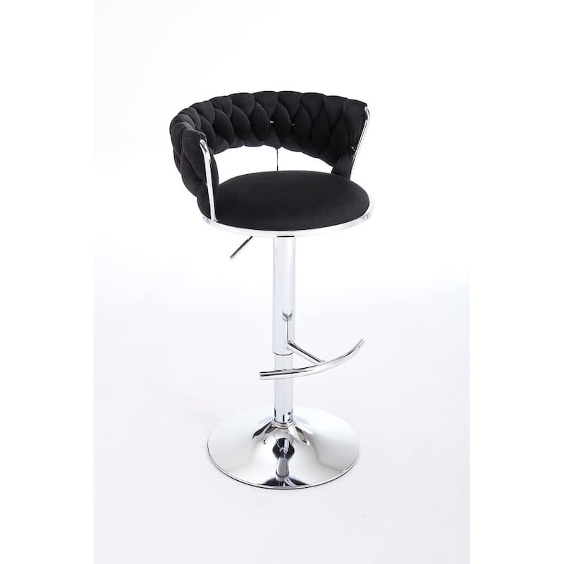 Ostweer Furniture Cream Swivel Simple Bar Stool Set of 2