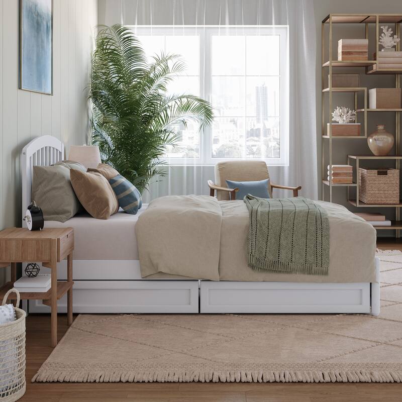 Lucia Platform Bed with Panel Footboard and Storage Drawers