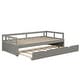 preview thumbnail 8 of 34, Extendable Daybed with Trundle, Wooden Platform Sofa Bed, Twin to King Size Extend Bed Furniture for Bedroom Living Room